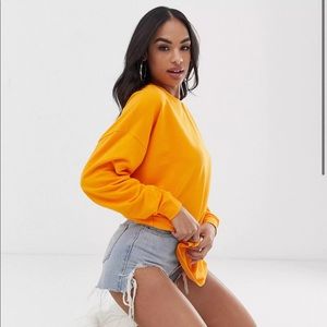 ASOS oversized sweatshirt orange - small